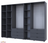 Шафа Дорос Гелар графіт з Етажеркою 6 дверна 270,7 см 0