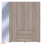 Шафа для одягу Дорос Гелар дуб сонома 4-х дверна/Дзеркало 194 см 2