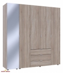 Шафа для одягу Дорос Гелар дуб сонома 4-х дверна/Дзеркало 194 см 3