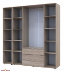 Шафа для одягу Дорос Гелар дуб сонома 4-х дверна/Дзеркало 194 см 4