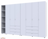 Шафа Дорос Гелар білий з Етажеркою 7 дверна 309,4 см 2