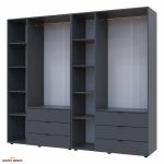 Шафа Дорос Гелар графіт з Етажеркою 6 дверна 270,6 см 3