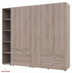 Шафа Дорос Гелар дуб сонома з Етажеркою 5 дверна 231,9 см 3