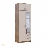 Шафа для одягу Дорос Ронді кашемір з дзеркалом та антресоллю 2 дверна 82 см 9