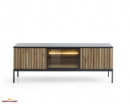 Тумба під ТВ Сенто / Sento RTV154 Чорний/дуб вотан Perfect Home Д153хГ39хВ56 7