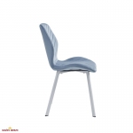 Стул N-54 голубой топаз велюр + белый 0
