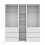 Шкаф распашной комбинированный 5-дверный Art In Head №3 Light 200 см 5 Шкаф распашной комбинированный 5-дверный Art In Head №3 Light 200 см 5