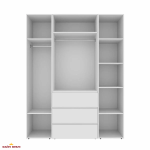 Шафа розпашна комбінована 4 дверна Art In Head №1 Light 160 9