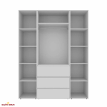 Шкаф распашной комбинированный двухдверный Art In Head №9 Light, ширина 160 см 5 Шкаф распашной комбинированный двухдверный Art In Head №9 Light, ширина 160 см 5