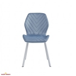 Стул N-54 голубой топаз велюр + белый 4