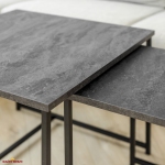 Столик Квадро S вугільний камінь 4