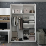 Шкаф-купе с зеркалом Дорос G-Caiser белый/графит 2 дверная 160 см 0