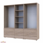 Шафа для одягу Дорос Гелар дуб сонома 4-х дверна з пеналом 215 см 3
