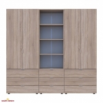 Шафа для одягу Дорос Гелар дуб сонома 4-х дверна з пеналом 215 см 4