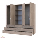 Шафа для одягу Дорос Гелар дуб сонома 4-х дверна з пеналом 215 см 0