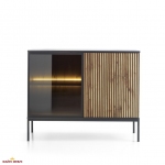 Комод Сенто / Sento K104 з підсвіткою Чорний/дуб вотан Perfect Home Ш103хВ83хГ39 см. 6