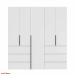 Шкаф распашной комбинированный 5-дверный Art In Head №3 Light 200 см 4 Шкаф распашной комбинированный 5-дверный Art In Head №3 Light 200 см 4