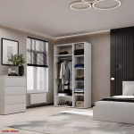 Шкаф распашной комбинированный трёхдверный Art In Head №12 Light, ширина 120 см 4 Шкаф распашной комбинированный трёхдверный Art In Head №12 Light, ширина 120 см 4