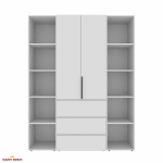 Шкаф распашной комбинированный двухдверный Art In Head №9 Light, ширина 160 см 4 Шкаф распашной комбинированный двухдверный Art In Head №9 Light, ширина 160 см 4