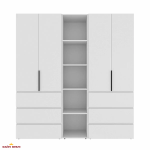 Шкаф распашной комбинированный четырёхдверный Art In Head №6 Light, ширина 200 см 4 Шкаф распашной комбинированный четырёхдверный Art In Head №6 Light, ширина 200 см 4