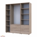 Шафа для одягу Дорос Гелар дуб сонома 3-х дверна з пеналом 176,2 см 3