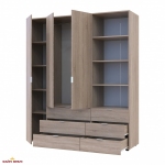 Шафа для одягу Дорос Гелар дуб сонома 3-х дверна з пеналом 176,2 см 0