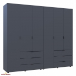Шафа Дорос Гелар графіт 6 дверна 232,5 см 5