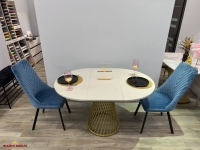 Стол круглый раскладной MebliRoMax Rondo slide / Рондо Слайд D900 0