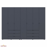 Шафа Дорос Гелар графіт з Етажеркою 7 дверна 309,4 см 4