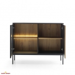 Комод Сенто / Sento K104 з підсвіткою Чорний/дуб вотан Perfect Home Ш103хВ83хГ39 см. 5