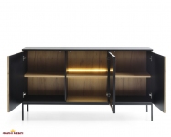 Комод Сенто / Sento K154 з підсвіткою Чорний/дуб вотан Perfect Home Ш153хВ83хГ39 см. 5