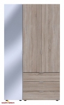 Шафа для одягу Дорос Гелар дуб сонома 2-х дверна/Дзеркало 116,5 см 2