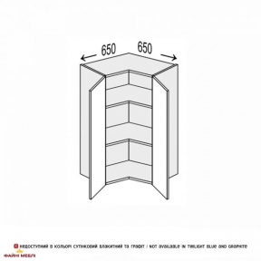 Секция верхняя УголВ 90° 650х650/900 2дв Лео