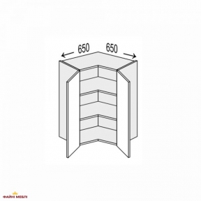 Секція верхня КутВ 90° 650х650/720 2дв Глорі