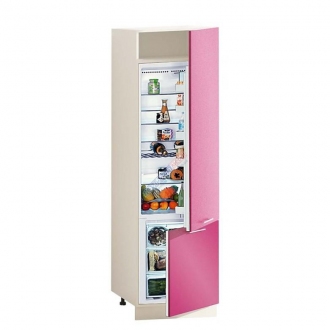 Шкаф П60.214.2Д В.6 под встроенный холодильник Крашеный высокий глянец