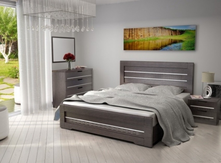 Кровать Соломия с газлифтом и металическим каркасом