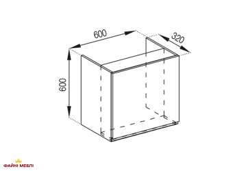 Тумба верхня 60 ОКАП (h-920) Тіна