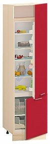 Шкаф П60.214.2Д В.6 под встроенный холодильник Хай-Тек глянец перламутр