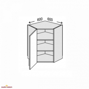 Секция верхняя УголВ 45° 600х600/720 1дв Глори