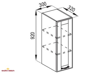 Тумба верхняя В 30 (h-920) Доминика