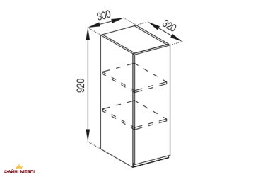 Тумба верхня В 30 (h-920) Тіна