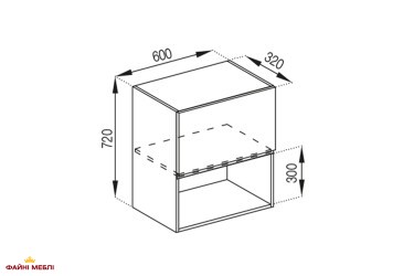 Тумба верхня В 60 Б п/мікрохв. Тіна