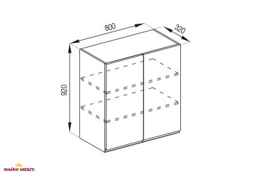 Тумба верхня В 80 (h-920) Тіна