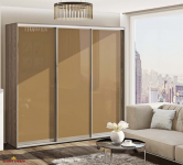 Шкаф-купе 2,1м трехдверный цветное стекло