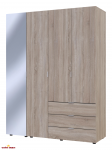 Шафа для одягу Дорос Гелар дуб сонома 3-х дверна/Дзеркало 155 см Шафа для одягу Дорос Гелар дуб сонома 3-х дверна/Дзеркало 155 см