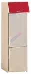  Шкаф П60.214.1Д под обычный холодильник Хай-Тек глянец перламутр