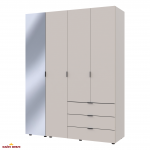 Шафа для одягу Дорос Гелар кашемір 3-х дверна/Дзеркало 155 см Шафа для одягу Дорос Гелар кашемір 3-х дверна/Дзеркало 155 см