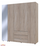 Шафа для одягу Дорос Гелар дуб сонома 4-х дверна/Дзеркало 194 см