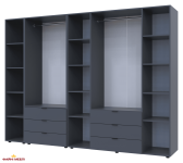 Шафа Дорос Гелар графіт з Етажеркою 6 дверна 270,7 см