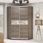 Кутова шафа-купе 1,3м Модель-2 фарбований високий глянець дводверна